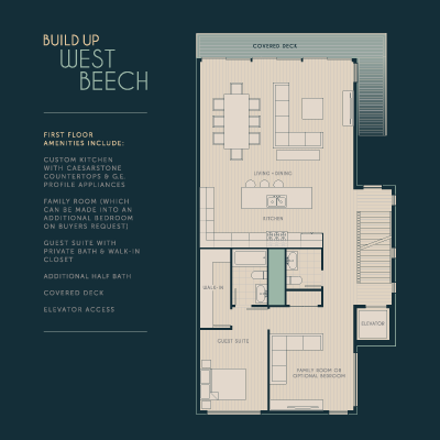 LONG Beach Modern Architecture Floorplan for Real Estate Marketing