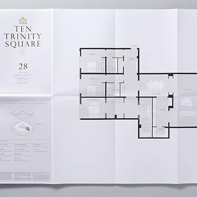 Simple Well Designed Graphic Floor Plans for NYC Residential Architecture by Pentagram