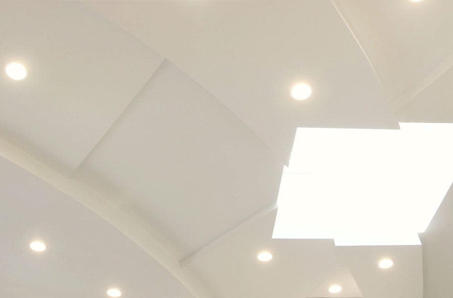 Custom Extruded Curver Ceiling Architectural Detail