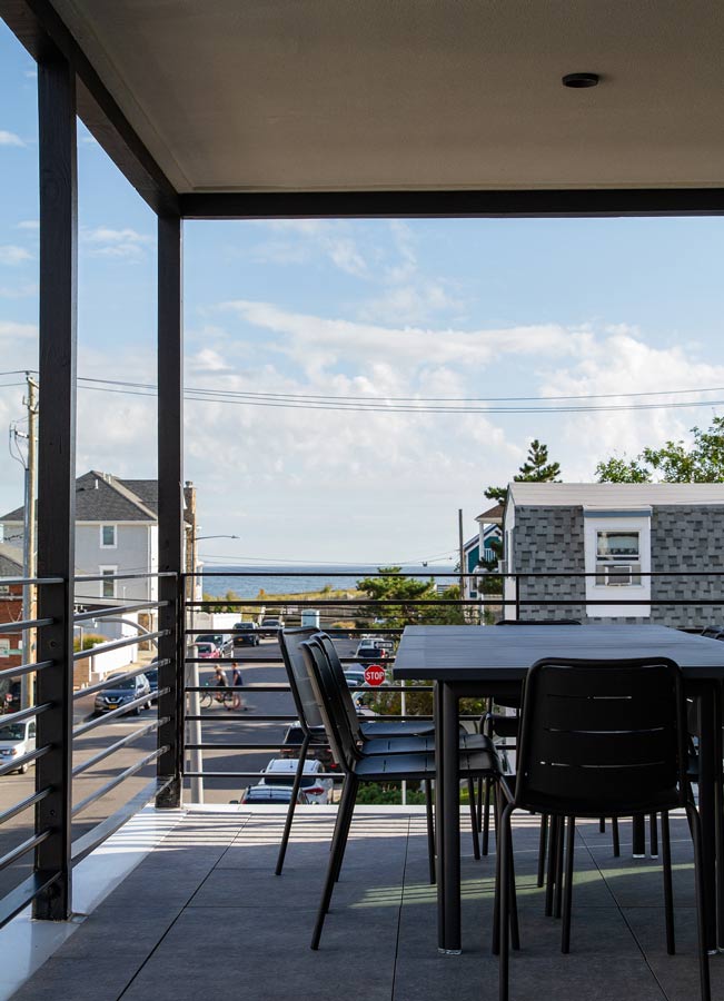 Beach house fron balconies with Atlantic Ocean Views
