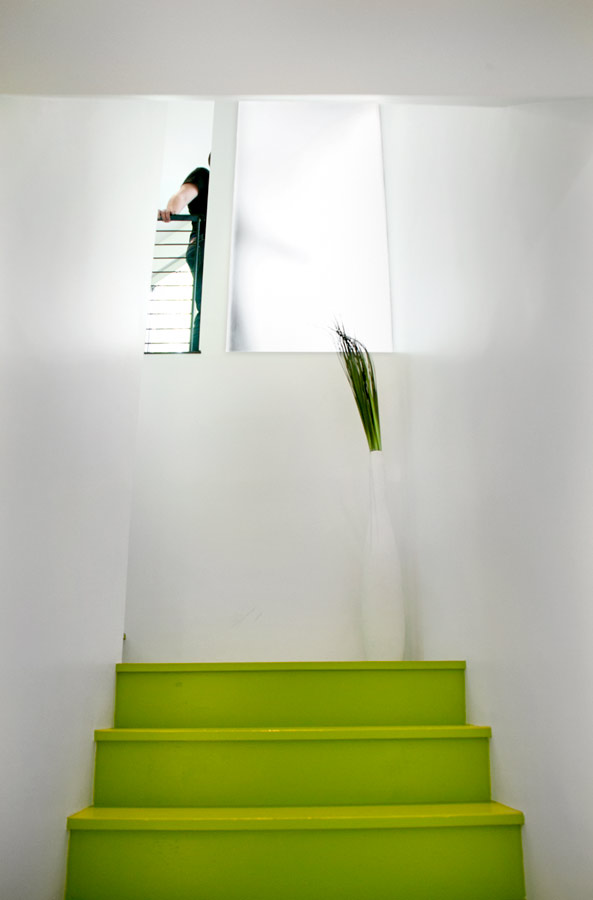 Lime Green Modern Stair Design