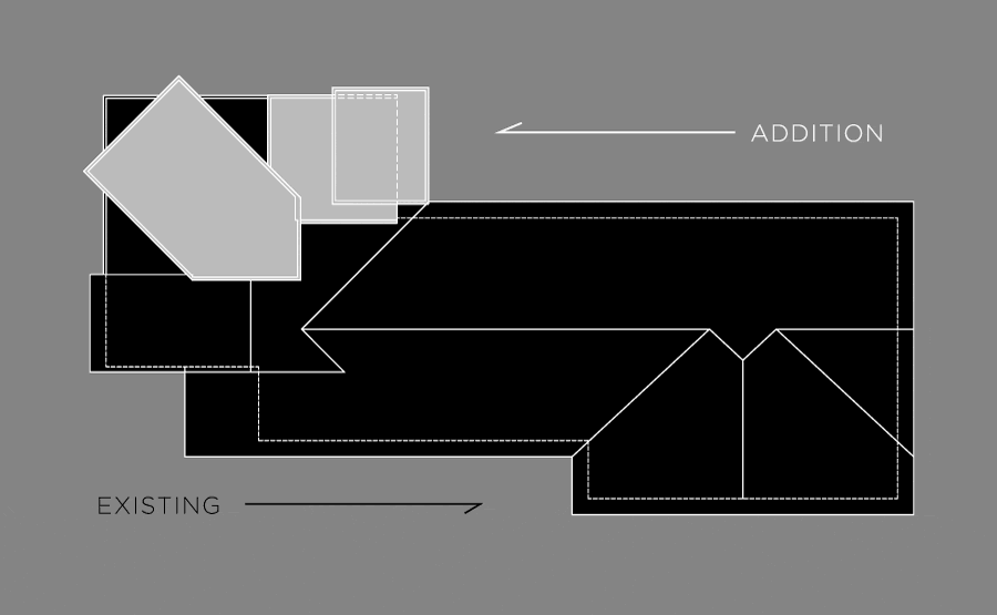 Architectural Addition Roof Plan Diagram