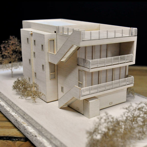 Architectural Model of Long Beach NY Beach House Balconies and Roofdeck