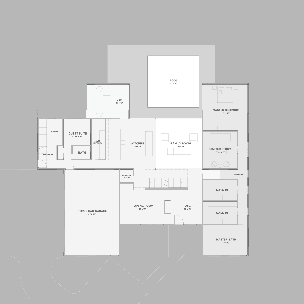 Modern North Shore Long Island Architecture Minimal Floor Plan