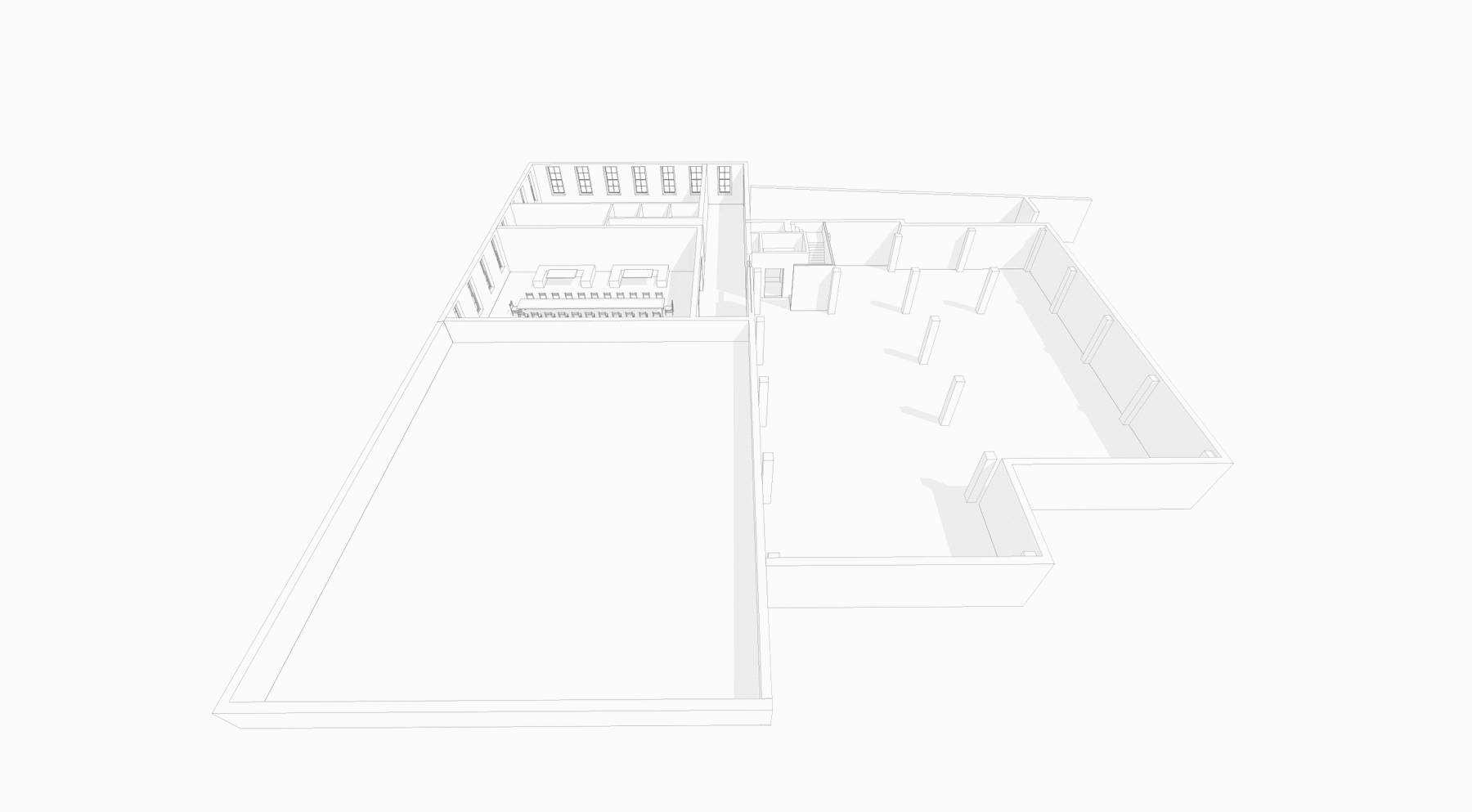 Axonometric Architectural Diagram for a Modern Warehouse Workplace Renovation in Long Island, NY
