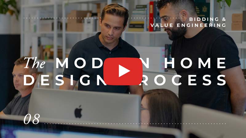 the modern home architectural design process film series: phase eight bidding and value engineering