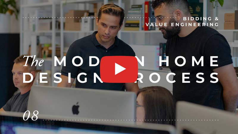 the modern home architectural design process film series: phase eight bidding and value engineering