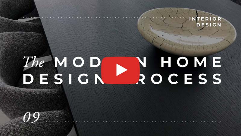 the modern home architectural design process film series: phase nine interior design