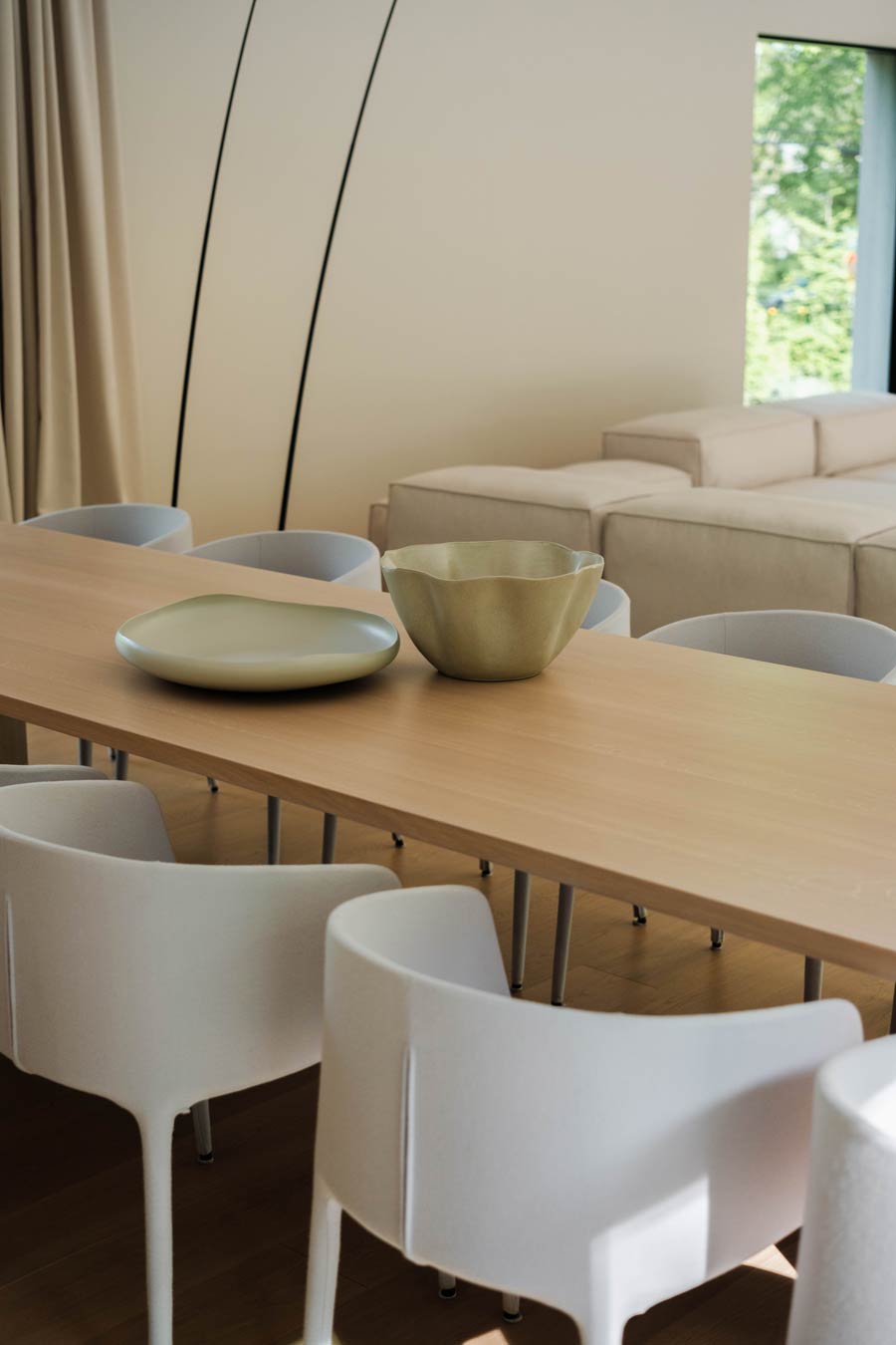 modern scandi dining table interior design
