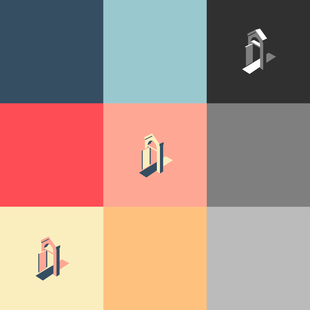 charleston inspired tropical color palette for distillery branding