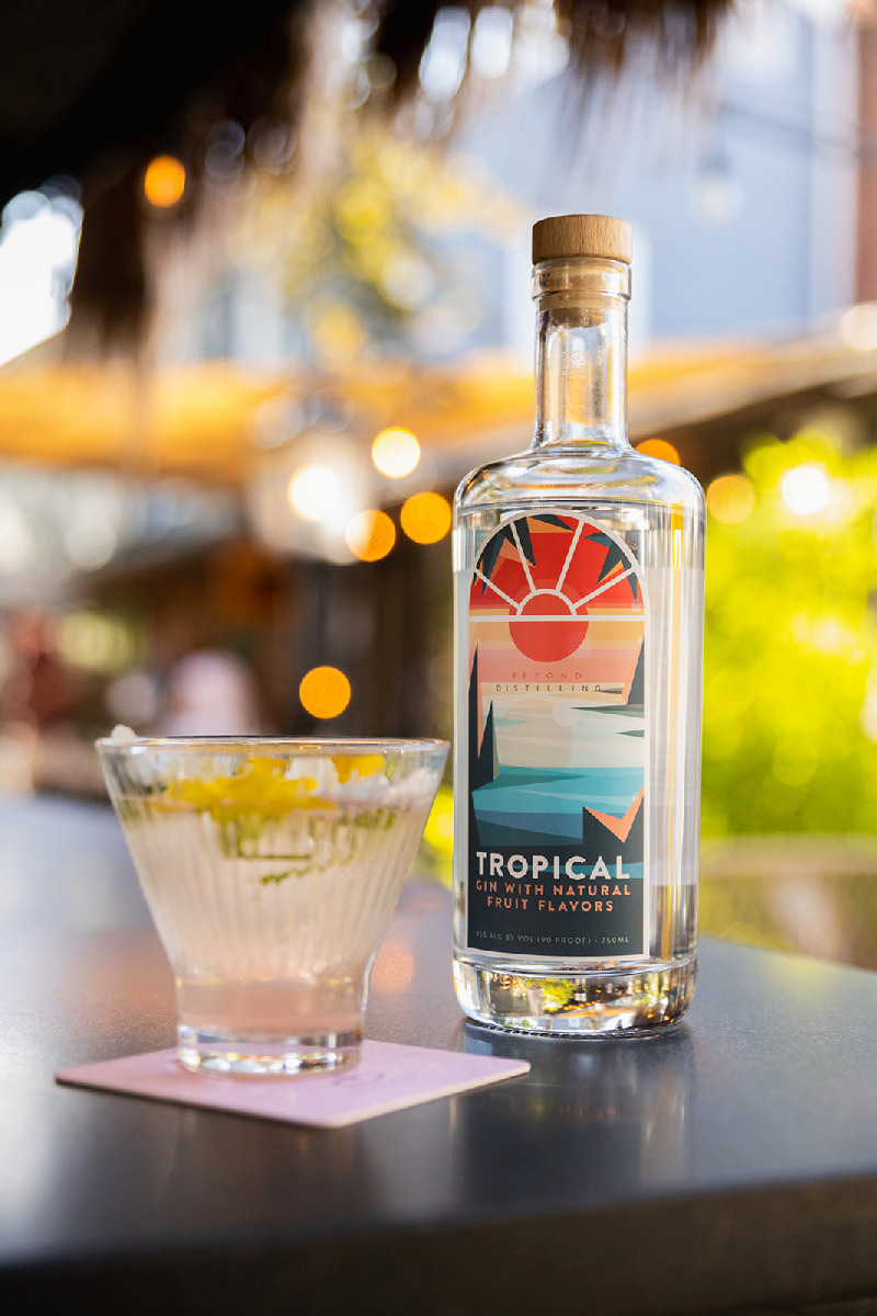 custom label art for charleston based distillery