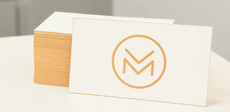 Minimal Icon Letterpress Business Card Design