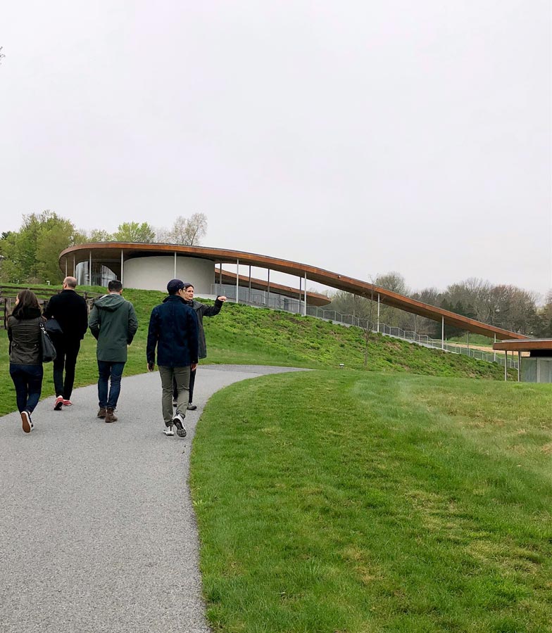UP STUDIO architects visits Grace Farms : Sloping, Modern Roof Planes