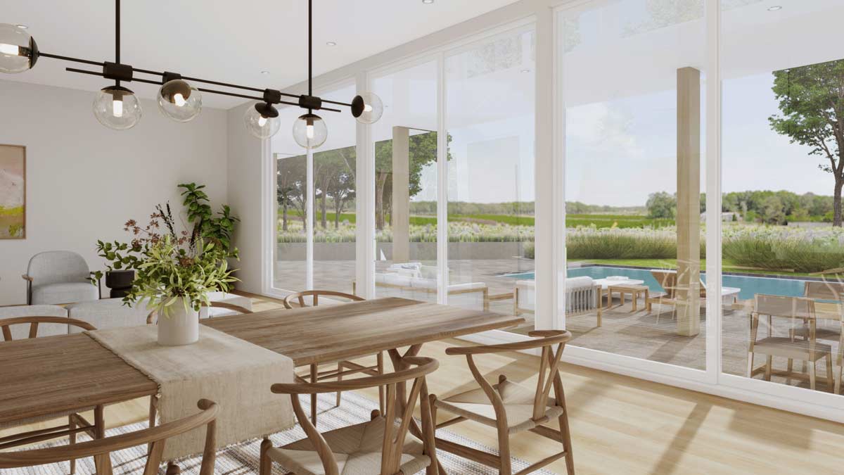 minimal simple interiors in relaxing modern home and farmhouse