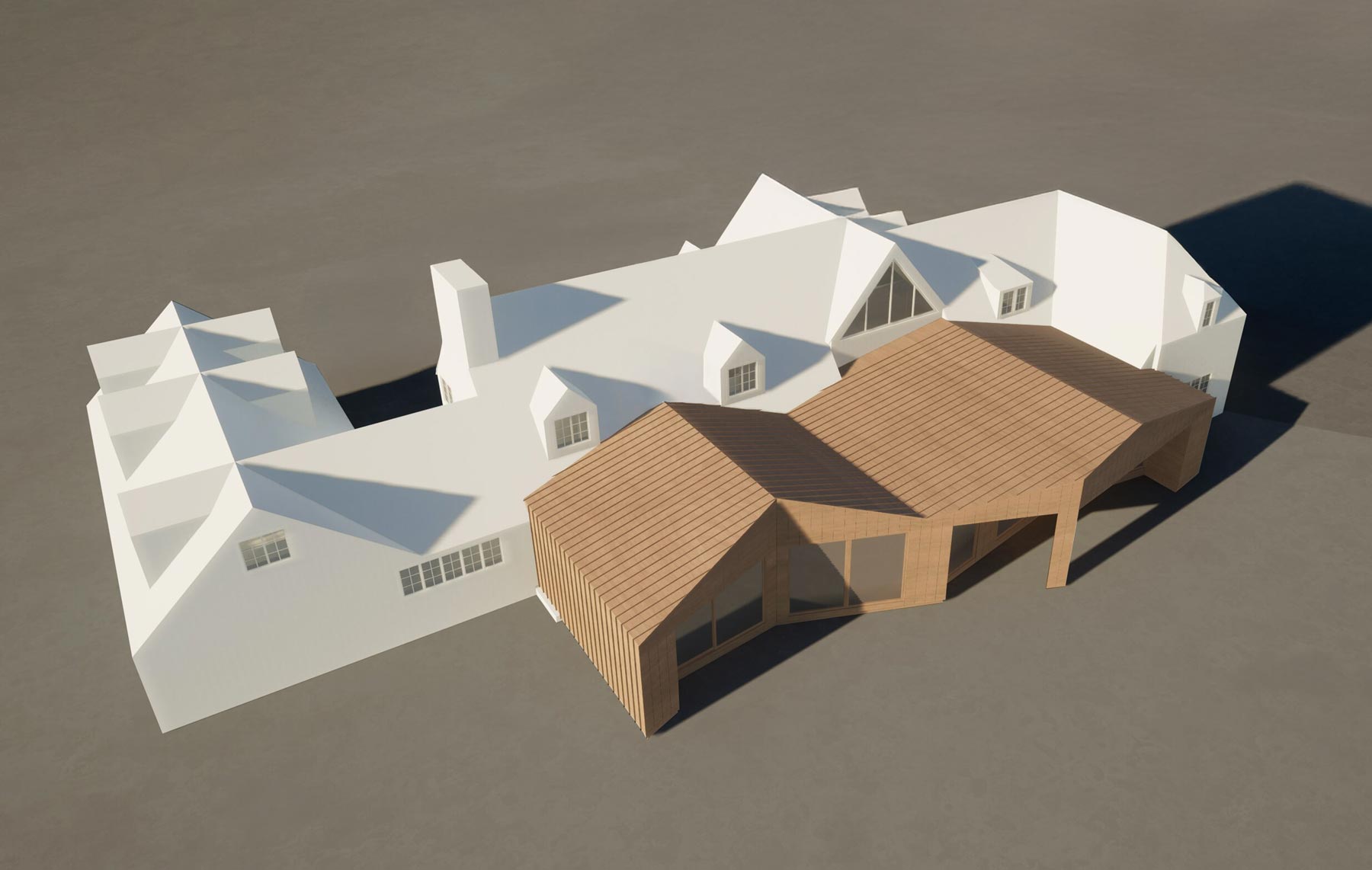 Old vs. New modern home addition architecture process