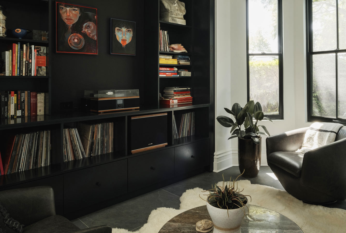 Private Reading Room in Modern Victorian Renovation