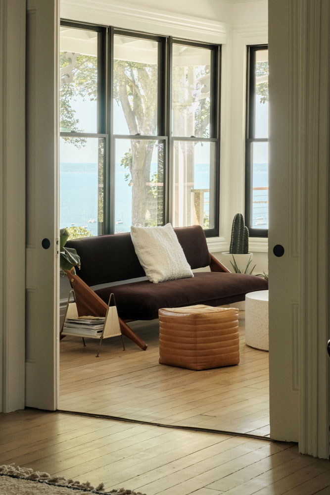 modern seating area renovation in coastal victorian house