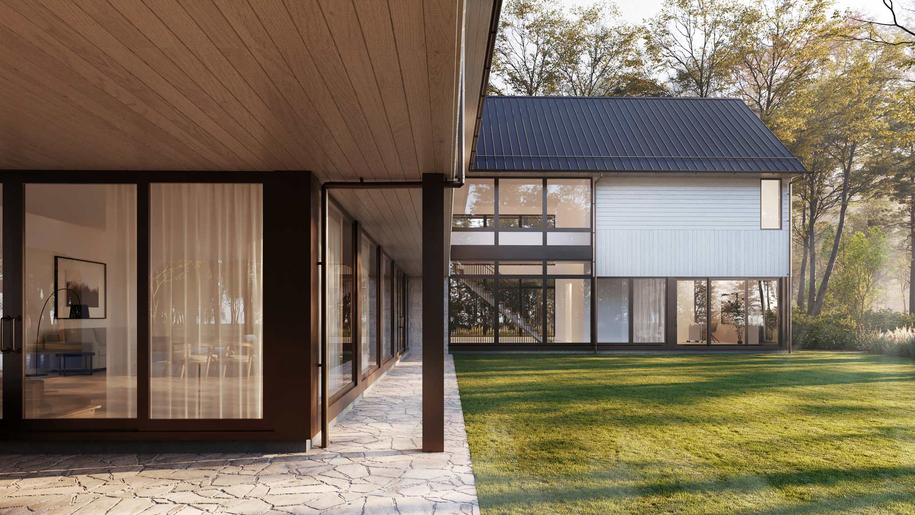 modern long island home design that opens up for natural light