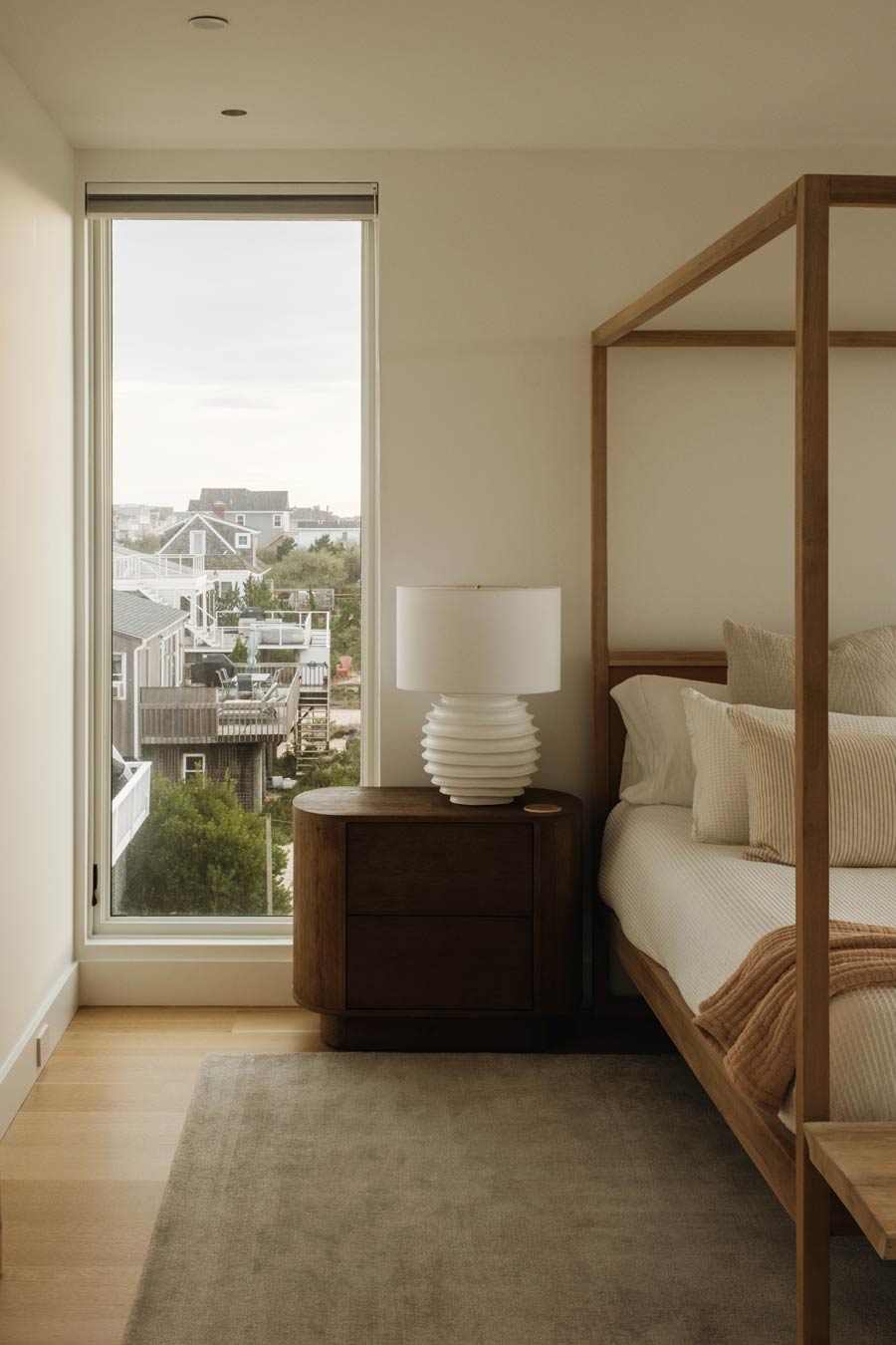 fire island vibes in hamptons modern beach house bedroom interiors