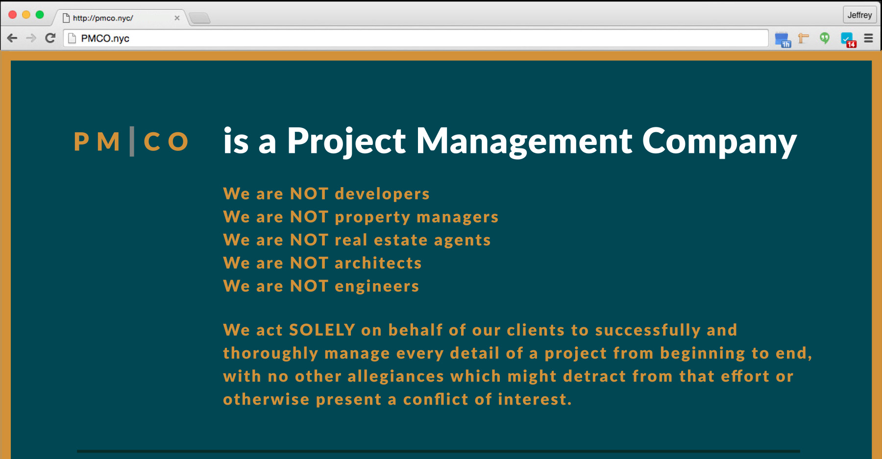 Clever Copywriting Designed for Architectural Project Management Team