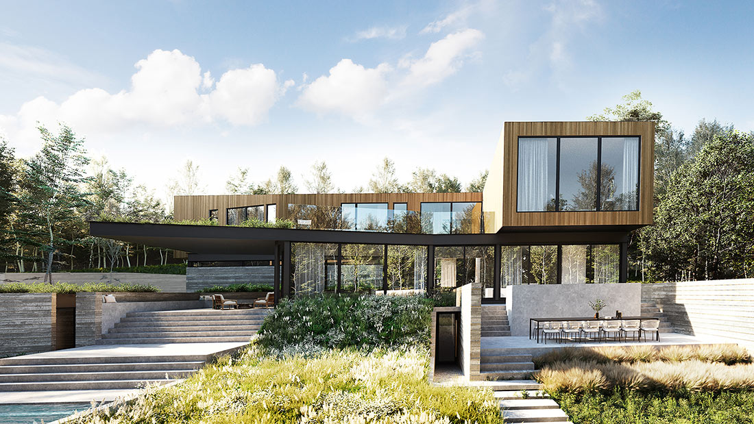 hillside modern hudson valley home design architecture