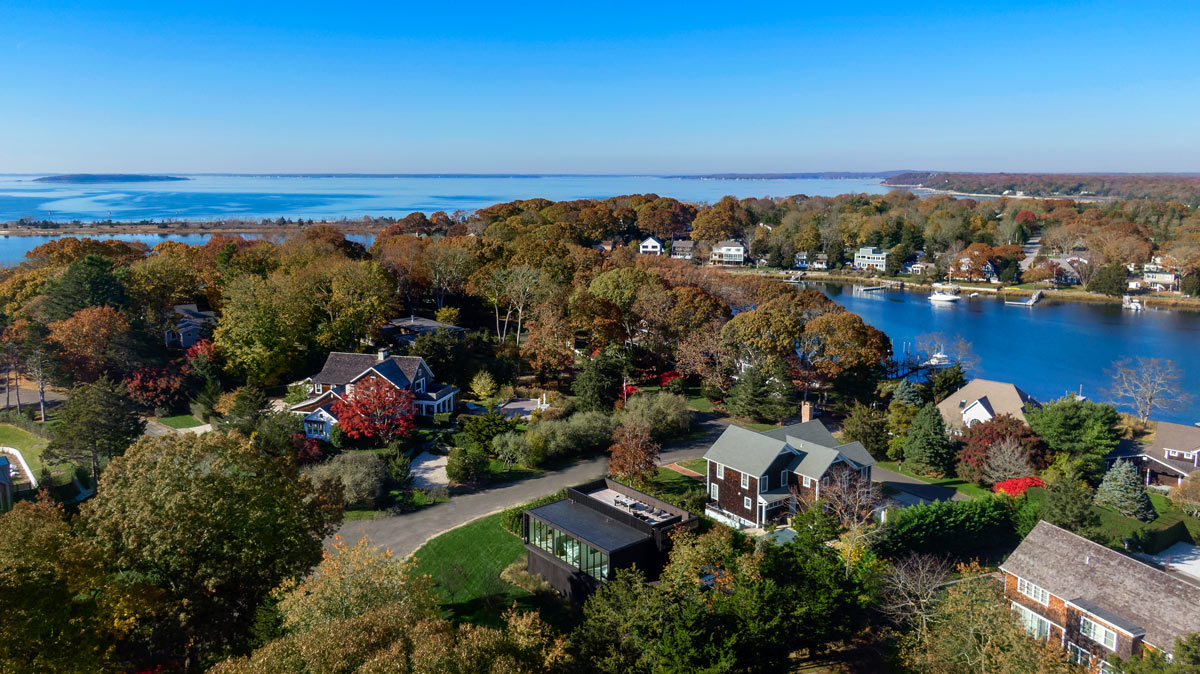 Sag Harbor Redwood District modern black cedar home architecture