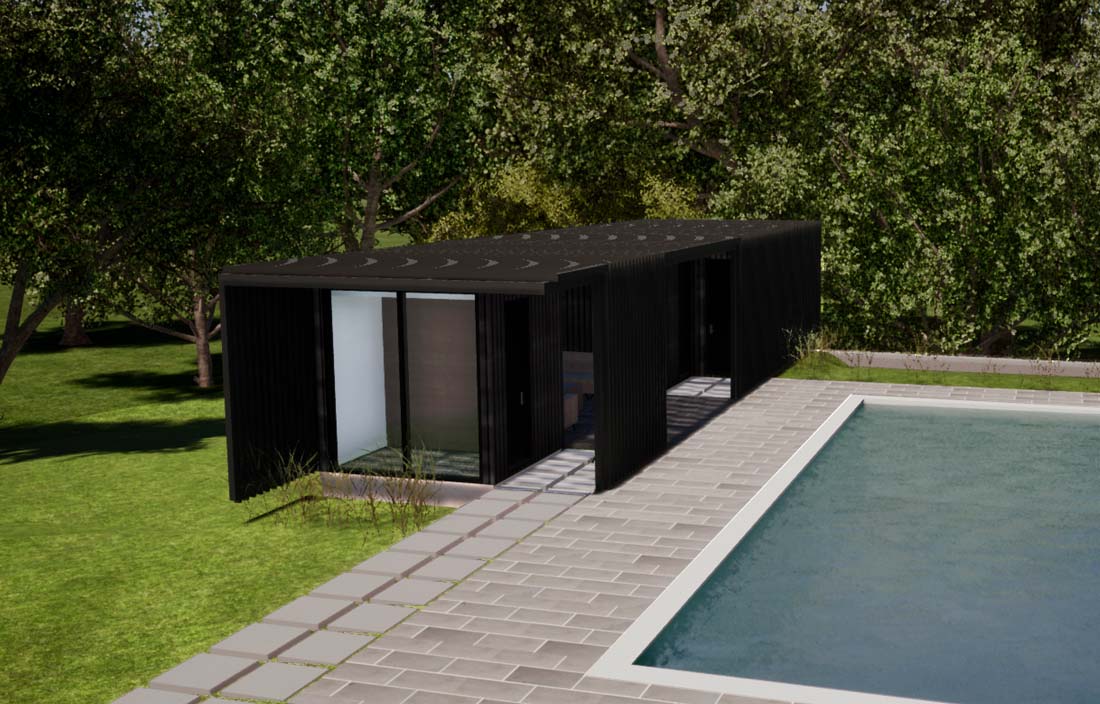 Modern Pool House by Long Island Architects, The Up Studio