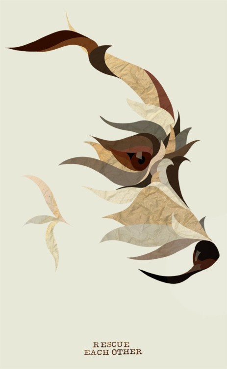 Minimal Graphic Design of Dog for Rescue Shelter