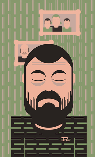 Minimal Geometric Graphic Design Portrait of NY Designer Jeffrey Ramirez