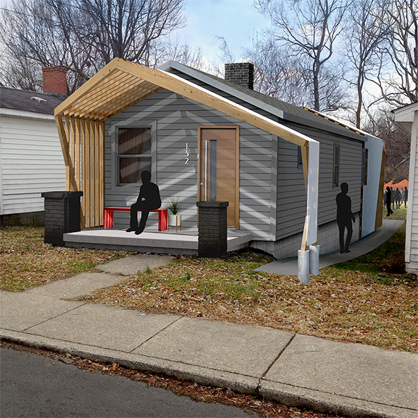 Photomontage Rendering of Lexington KY Live/Work Residences
