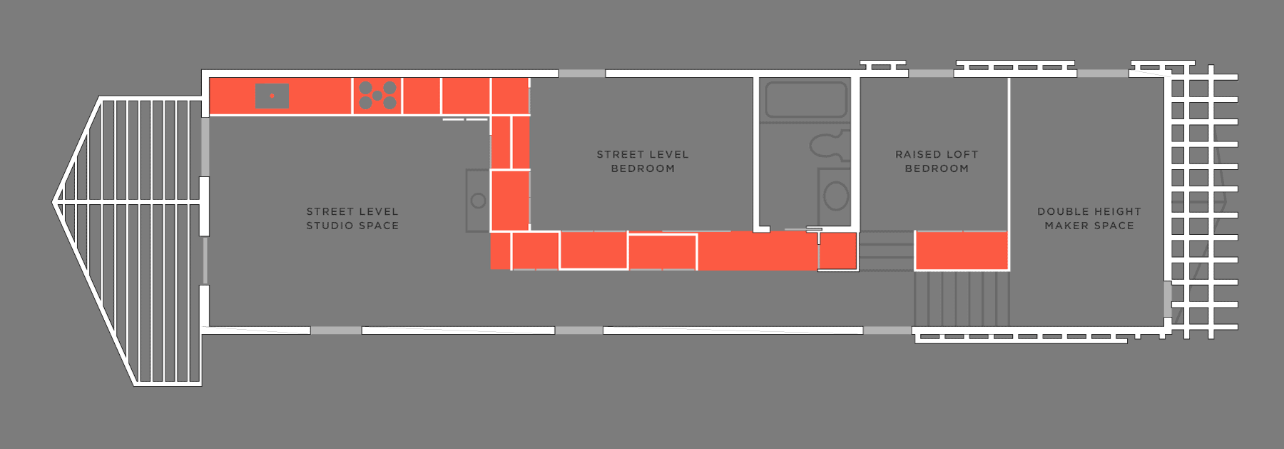 Graphic Designed Architectural Floor Plan and Millwork Drawings