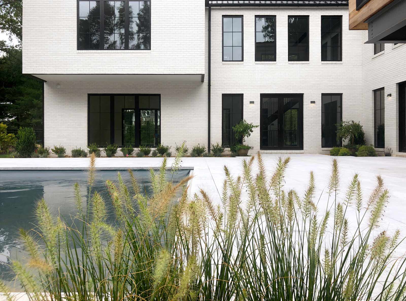 Modern White Brick Farmhouse Residential Architecture on Long Island and Hudson Valley NY