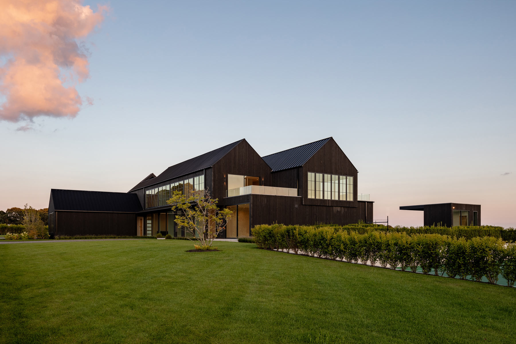 custom modern farmhouse architecture on agriculture reserve