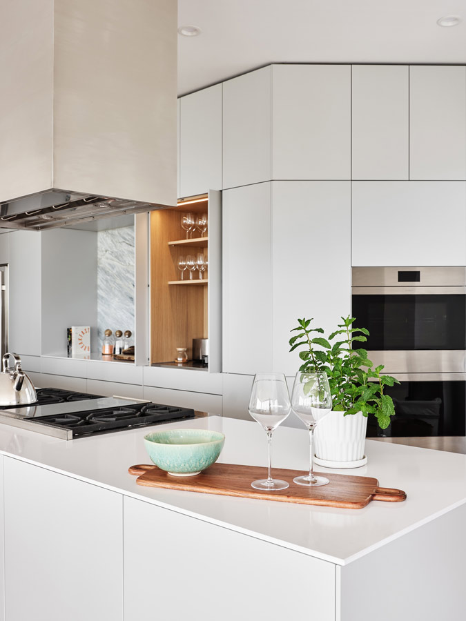 bright minimal grey kitchen design for hamptons home