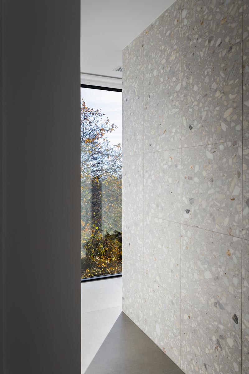 custom terrazzo marble shower wall design