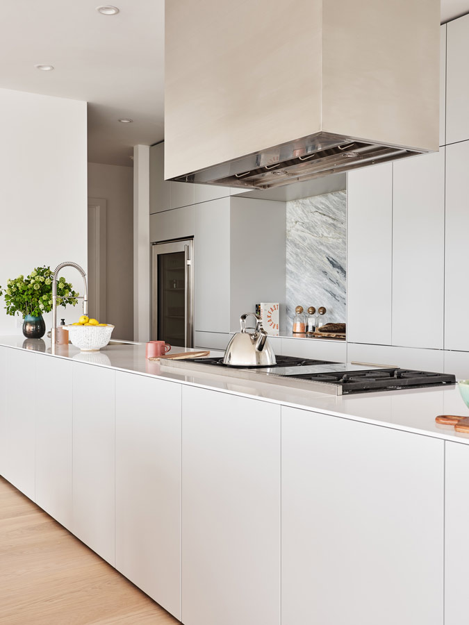 modern grey kitchen interiors in hamptons beach house renovation