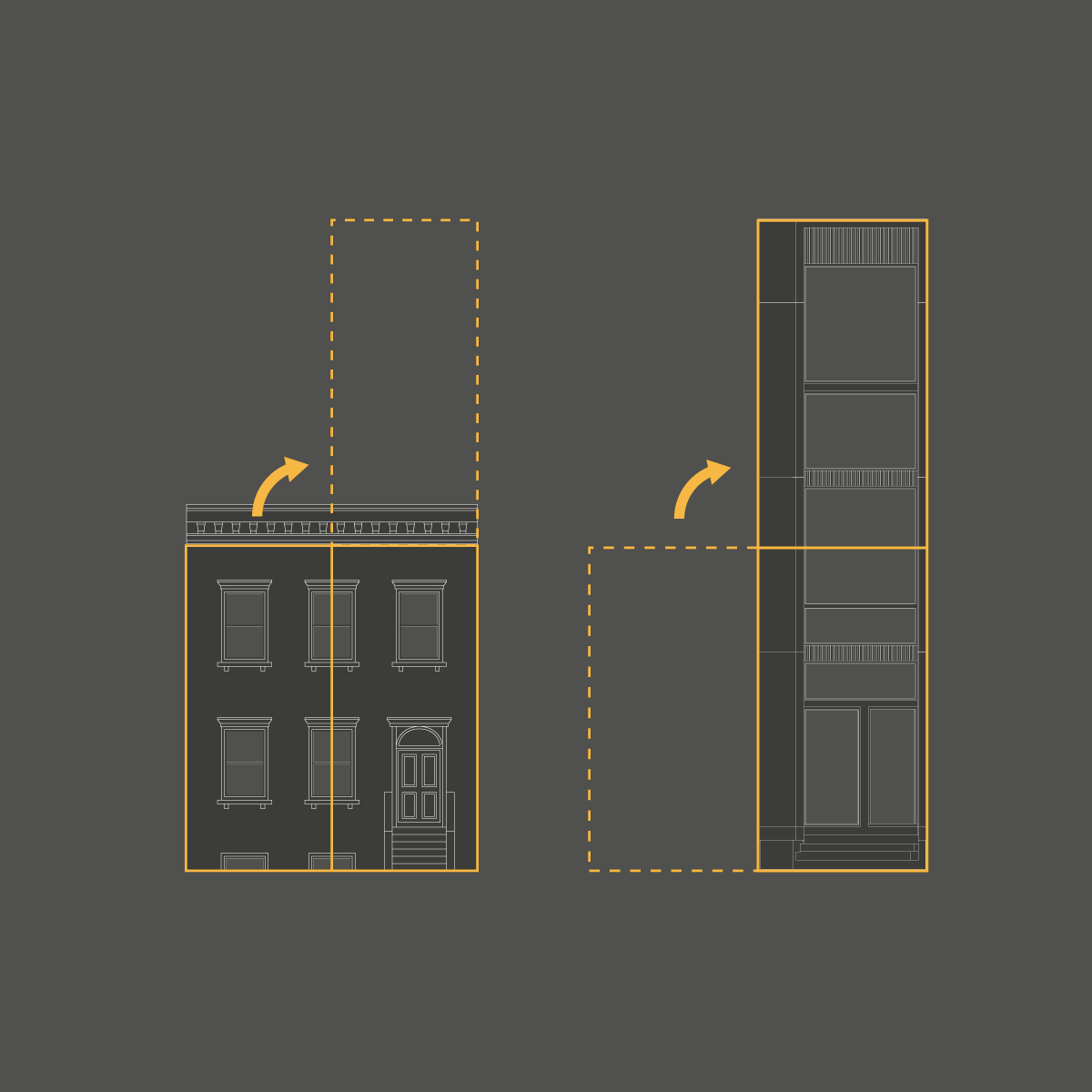 Architects split and stack the typical Queens Tonwhouse Design for Narrow NYC Infill Lot