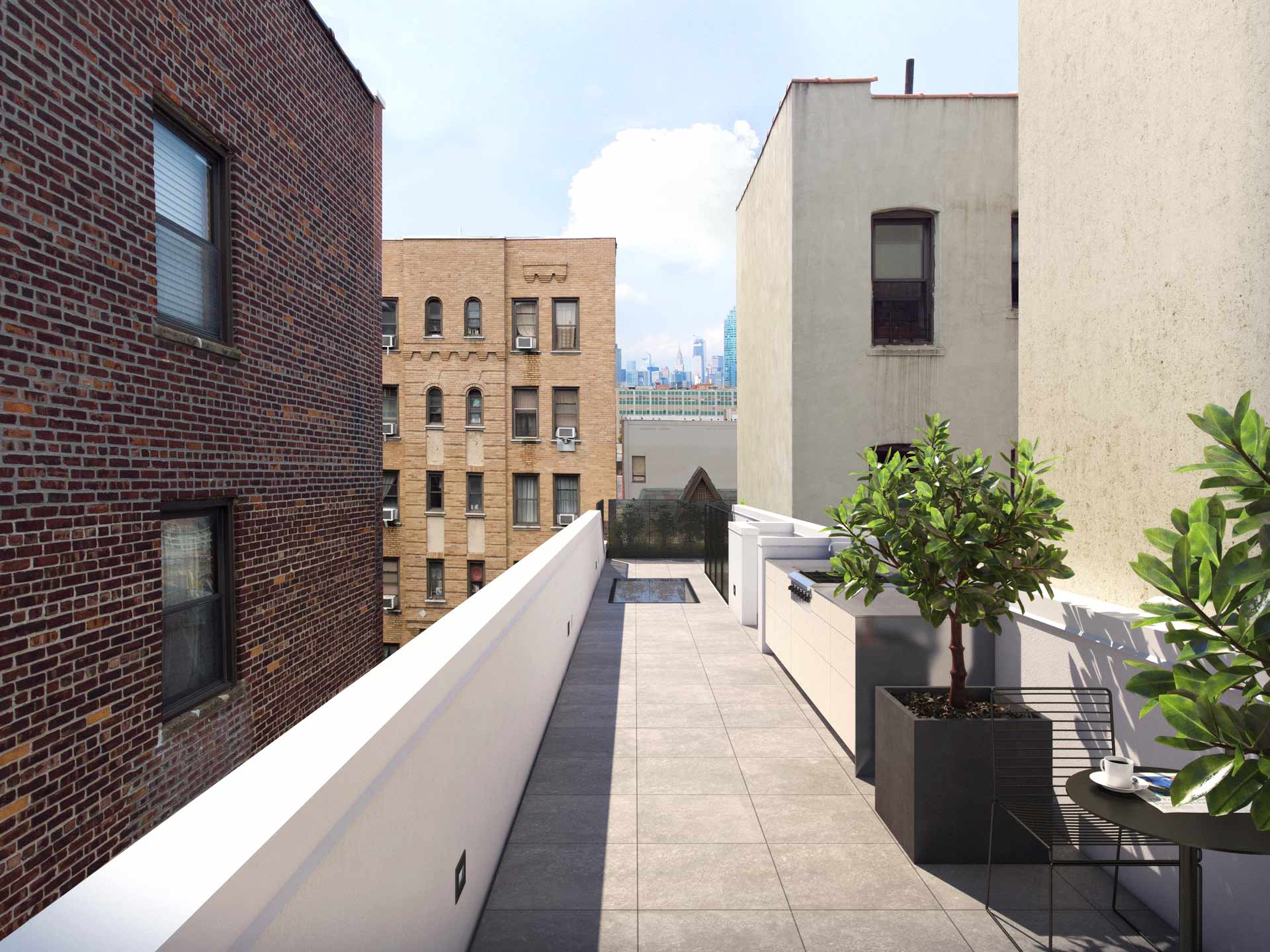 LNYC NArrow Modern Townhouse with Private Roofdeck