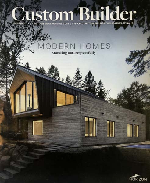 Custom Builder Magazine Modern Homes Edition feature of The Up Studio