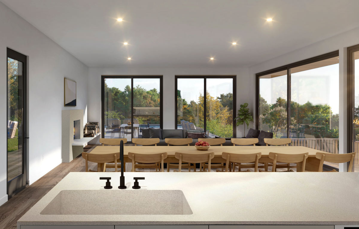 modern hudson valley moutain house interior architecture