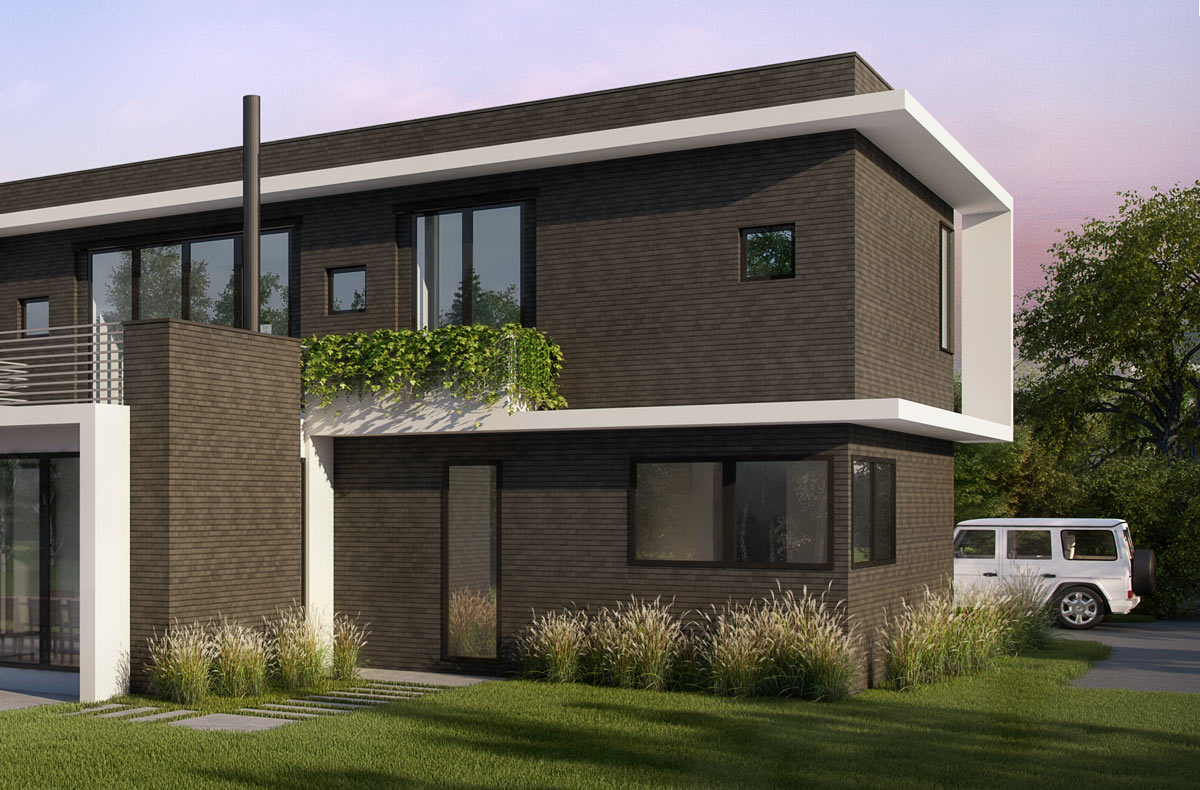 Modern Black Brick Home Architecture in the NYC Suburbs